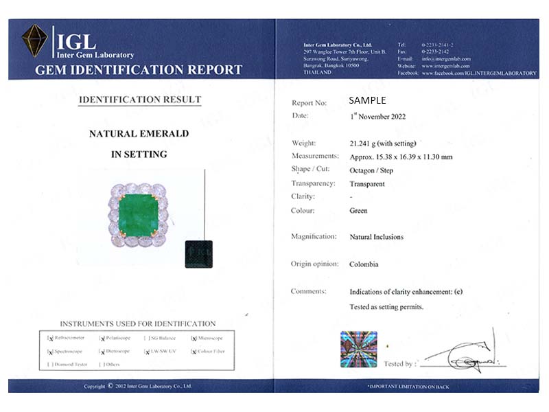 GEMS TESTING SERVICES IGL INTER GEM LABORATORY